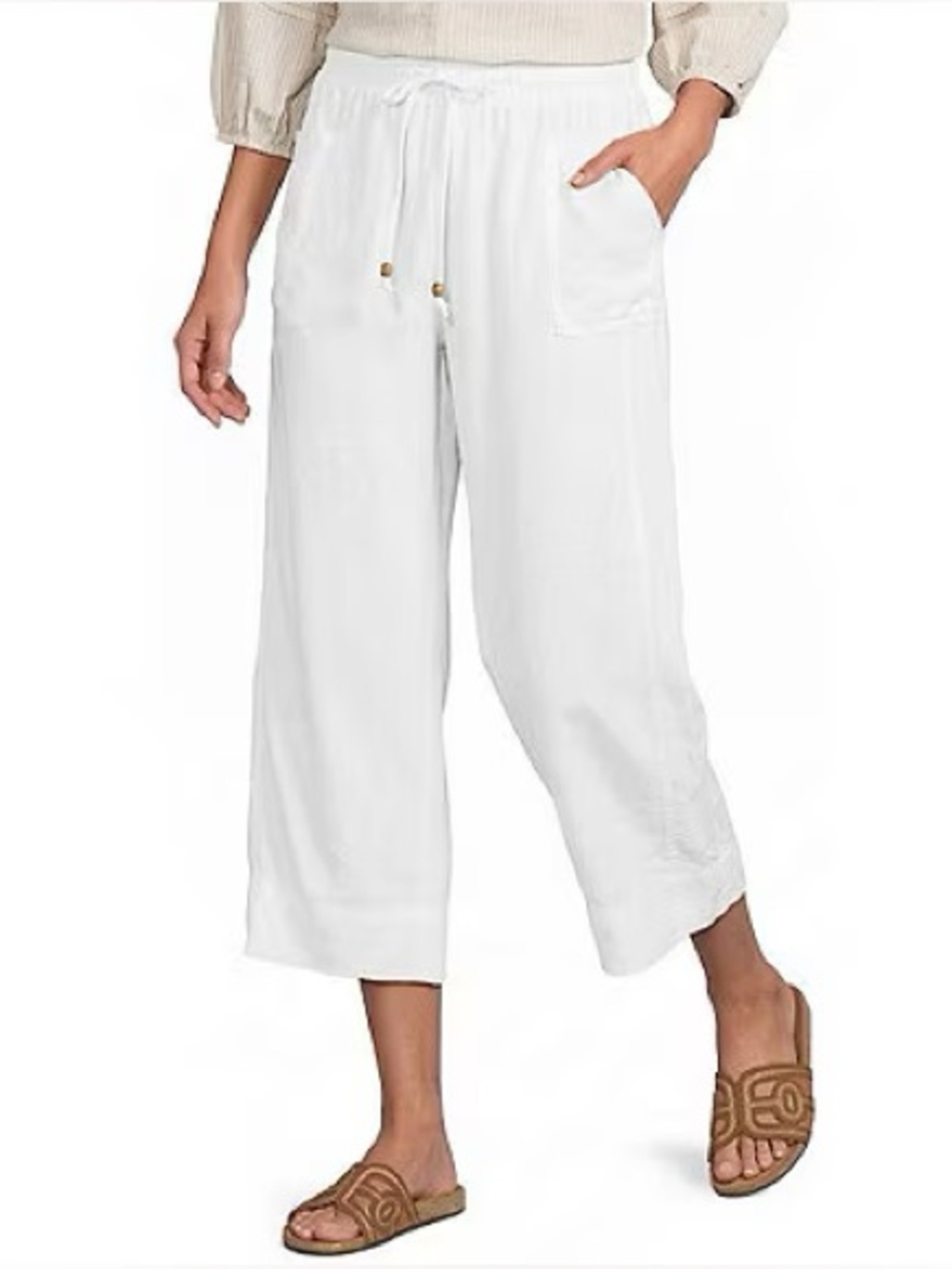 Westbound Linen Blend Capri Pants
